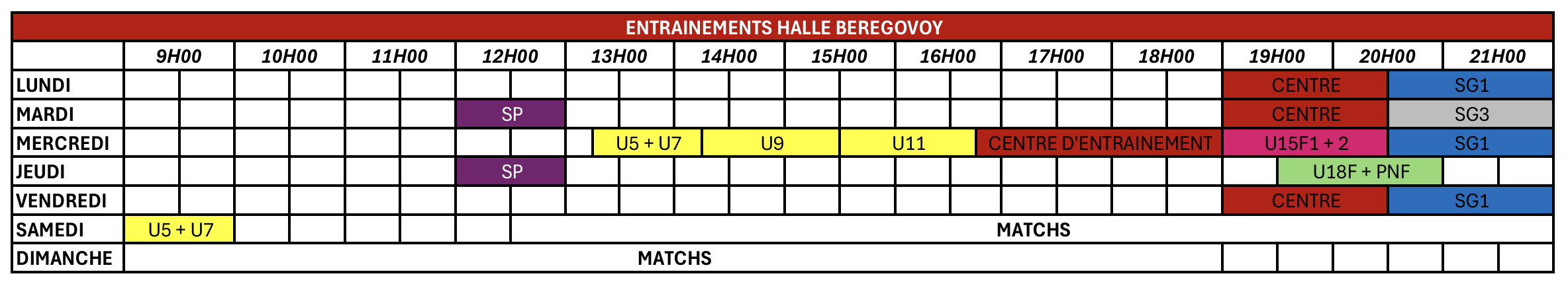 Halle Bérégovoy 2024-2025